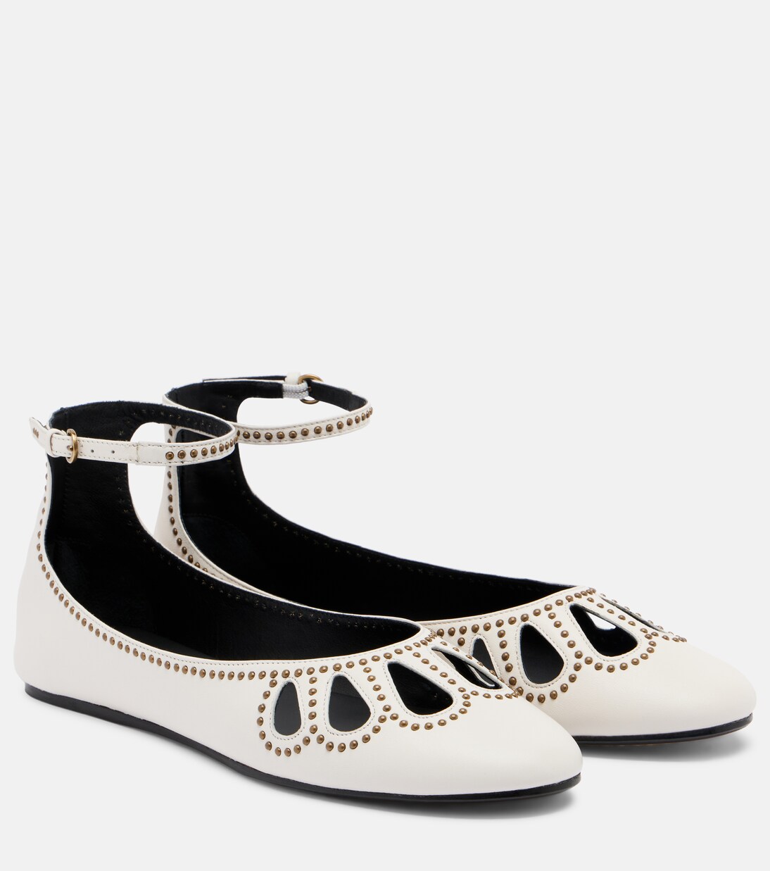 Bloris studded cutout leather ballet flats | Isabel Marant