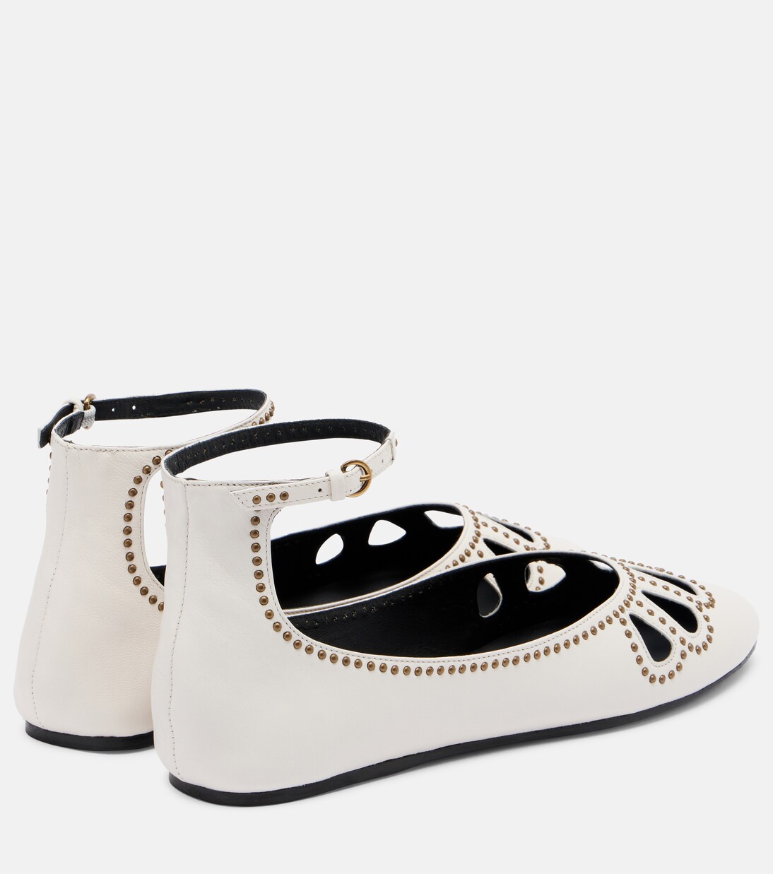 Bloris studded cutout leather ballet flats | Isabel Marant