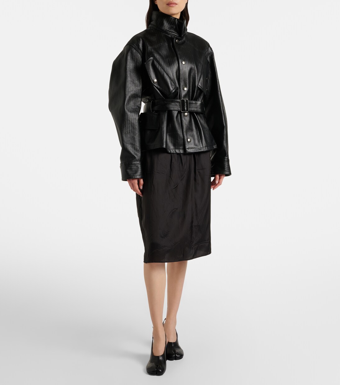 Sandali slingback Tabi in pelle con zeppa | Maison Margiela