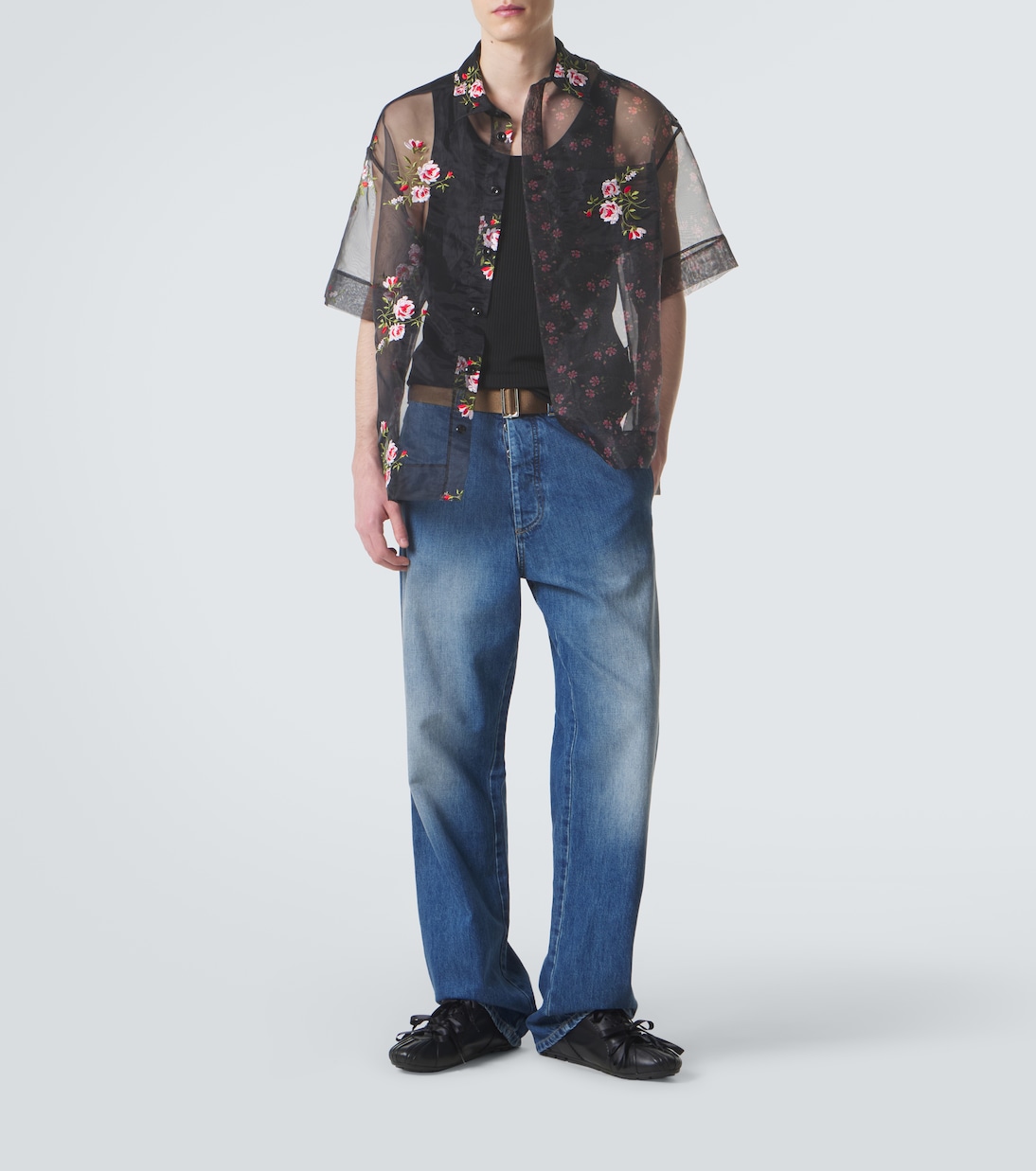 Floral sheer organza shirt | Simone Rocha