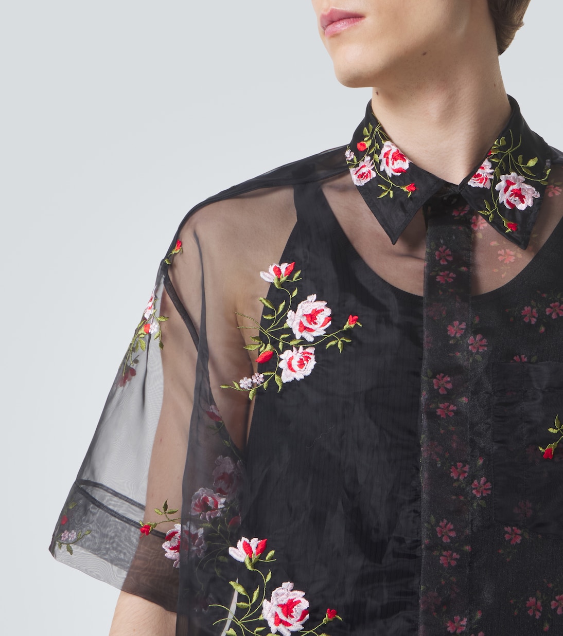 Floral sheer organza shirt | Simone Rocha