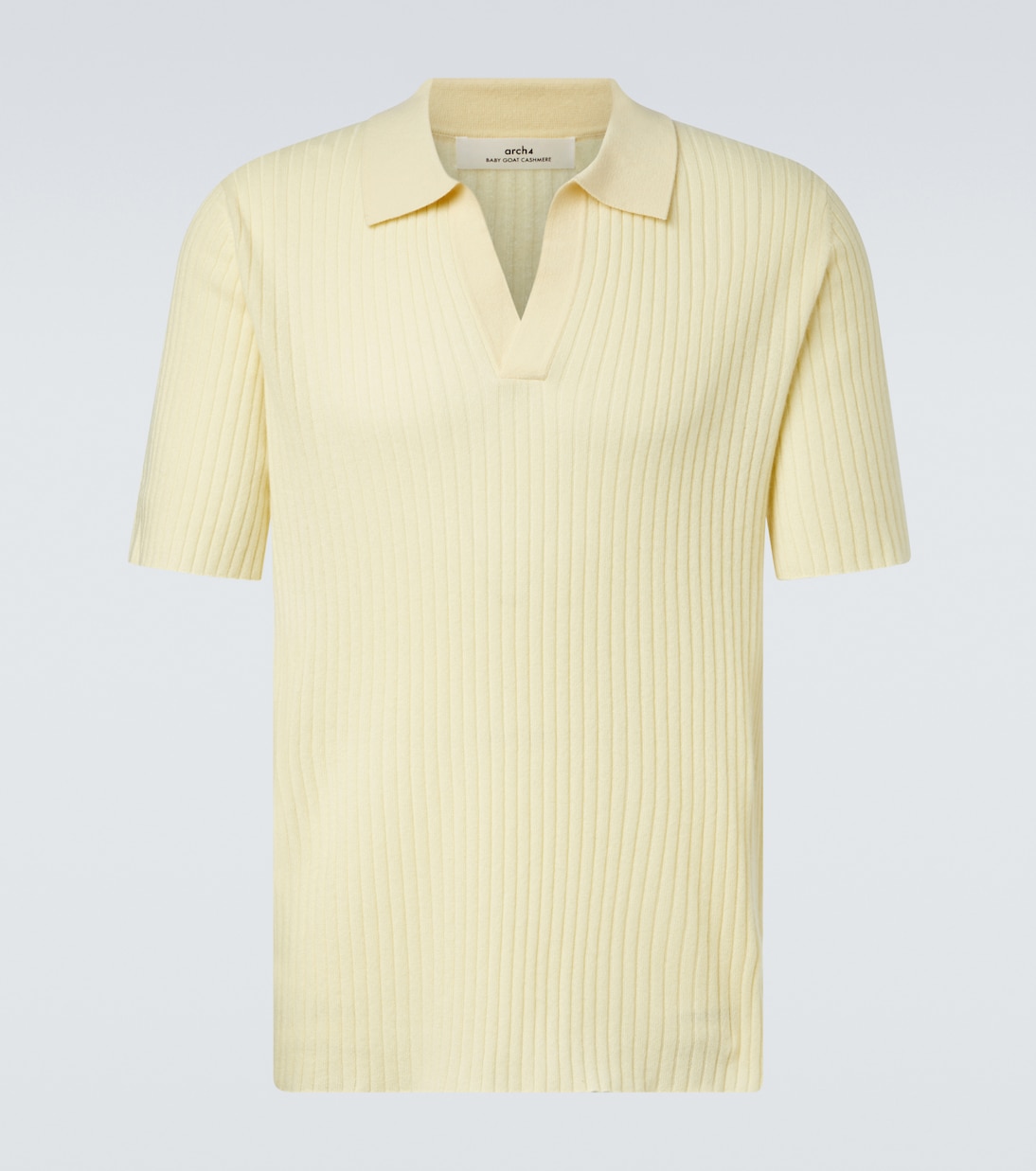 Ribbed-knit cashmere polo shirt | Arch4
