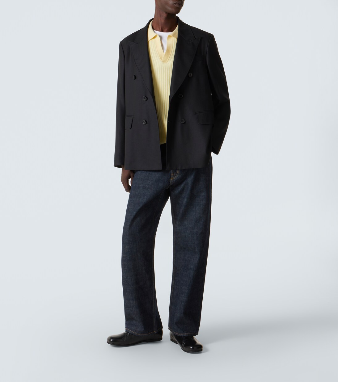 Ribbed-knit cashmere polo shirt | Arch4