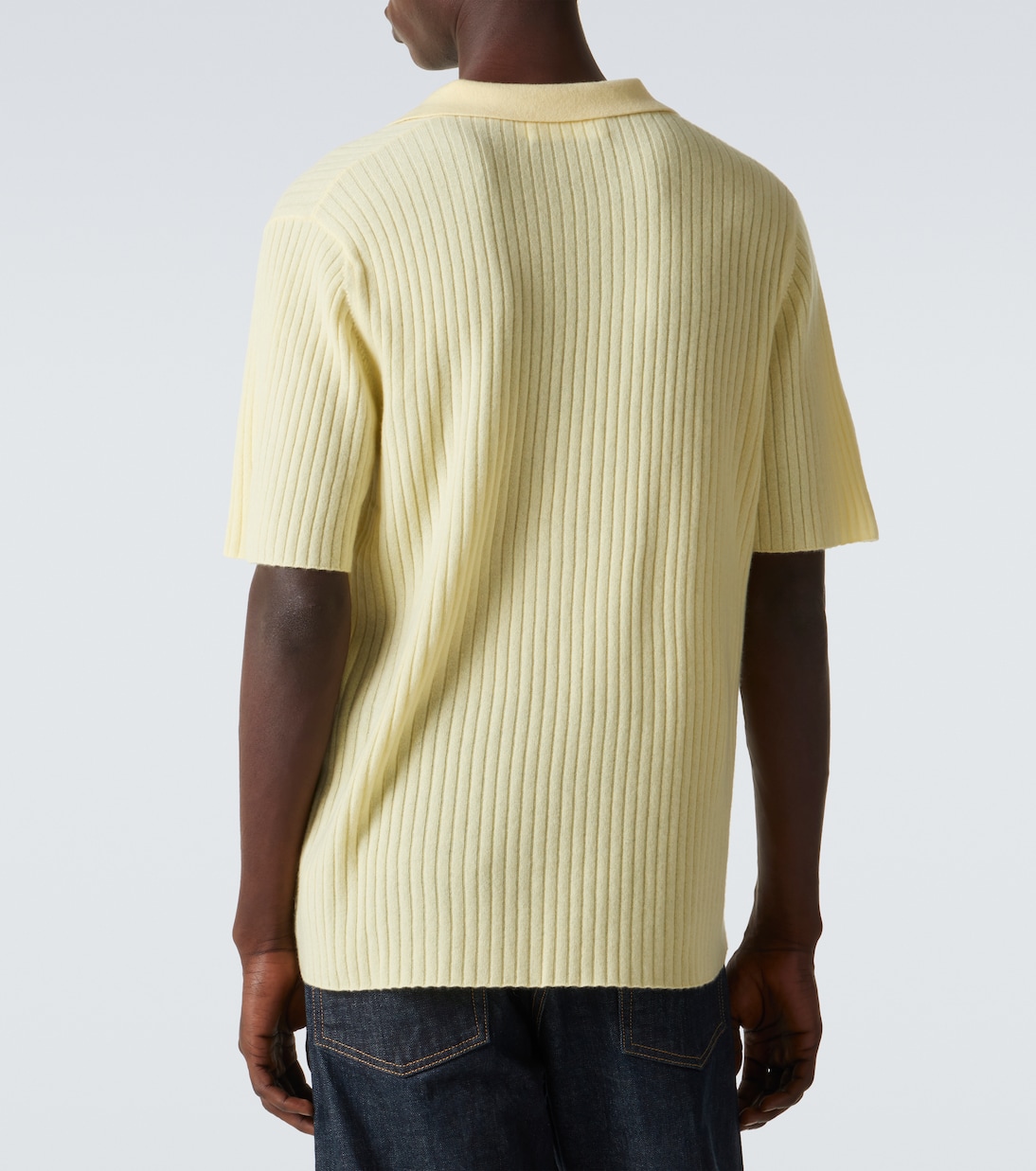 Ribbed-knit cashmere polo shirt | Arch4