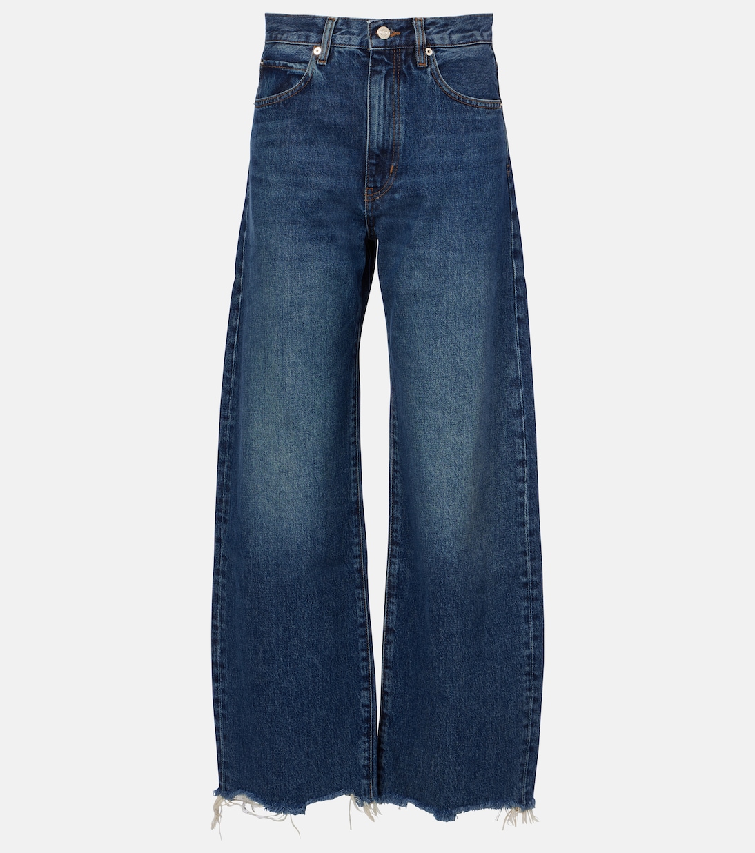 Bow frayed barrel-leg jeans | Frame
