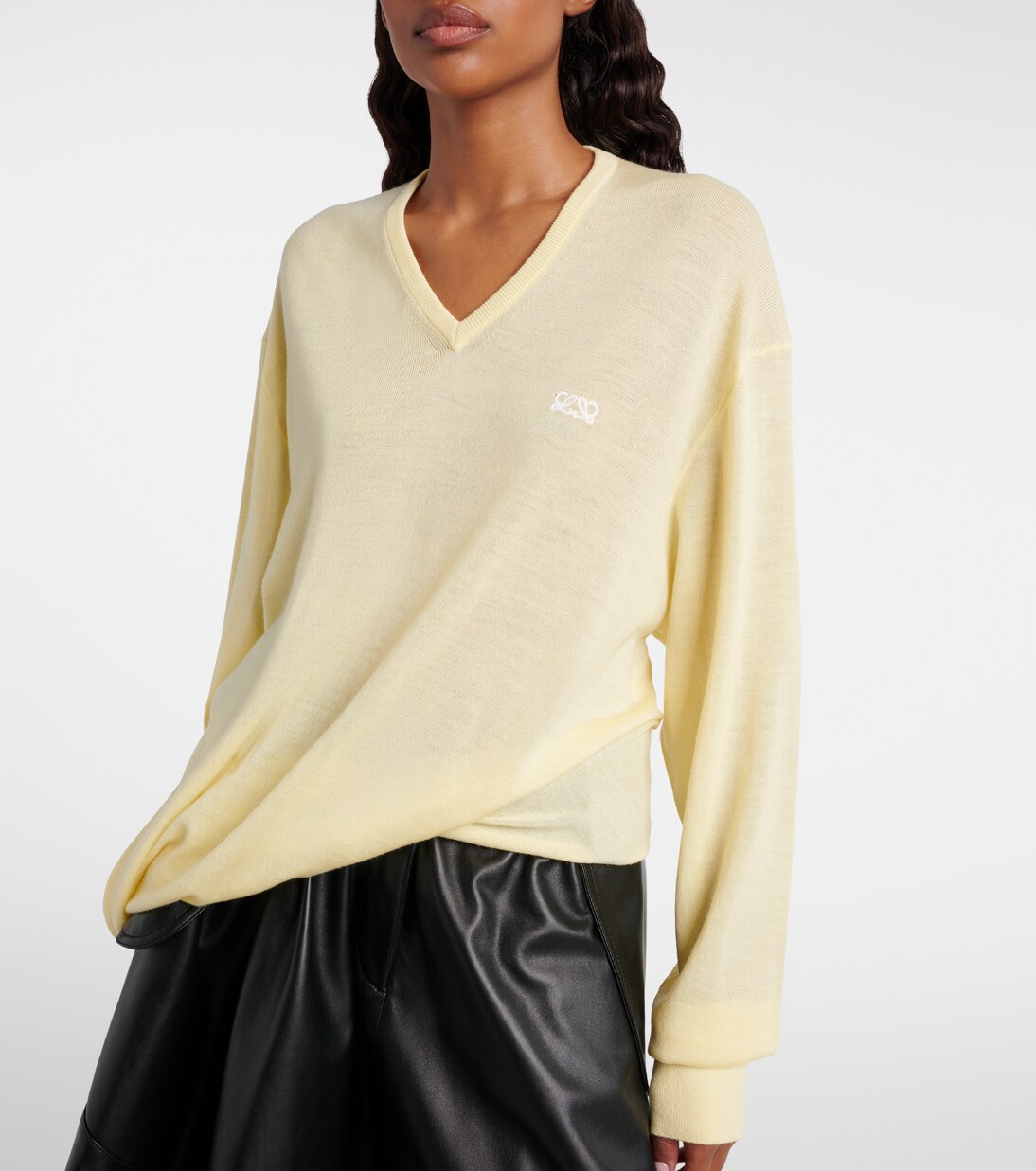 Double L asymmetric wool sweater | Loewe