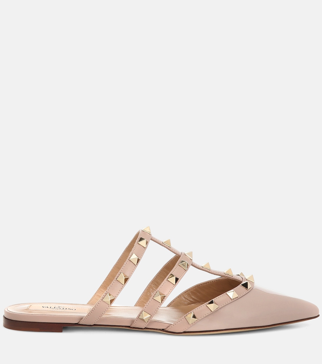 Mules Rockstud en cuir verni | Valentino Garavani