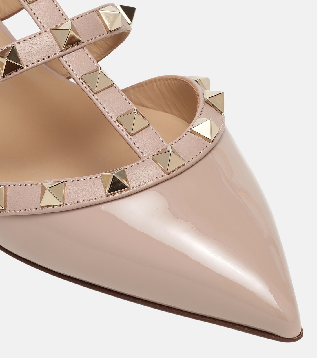 Mules Rockstud en cuir verni | Valentino Garavani