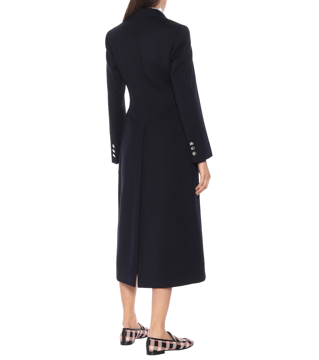 Double-breasted gabardine wool coat | Prada