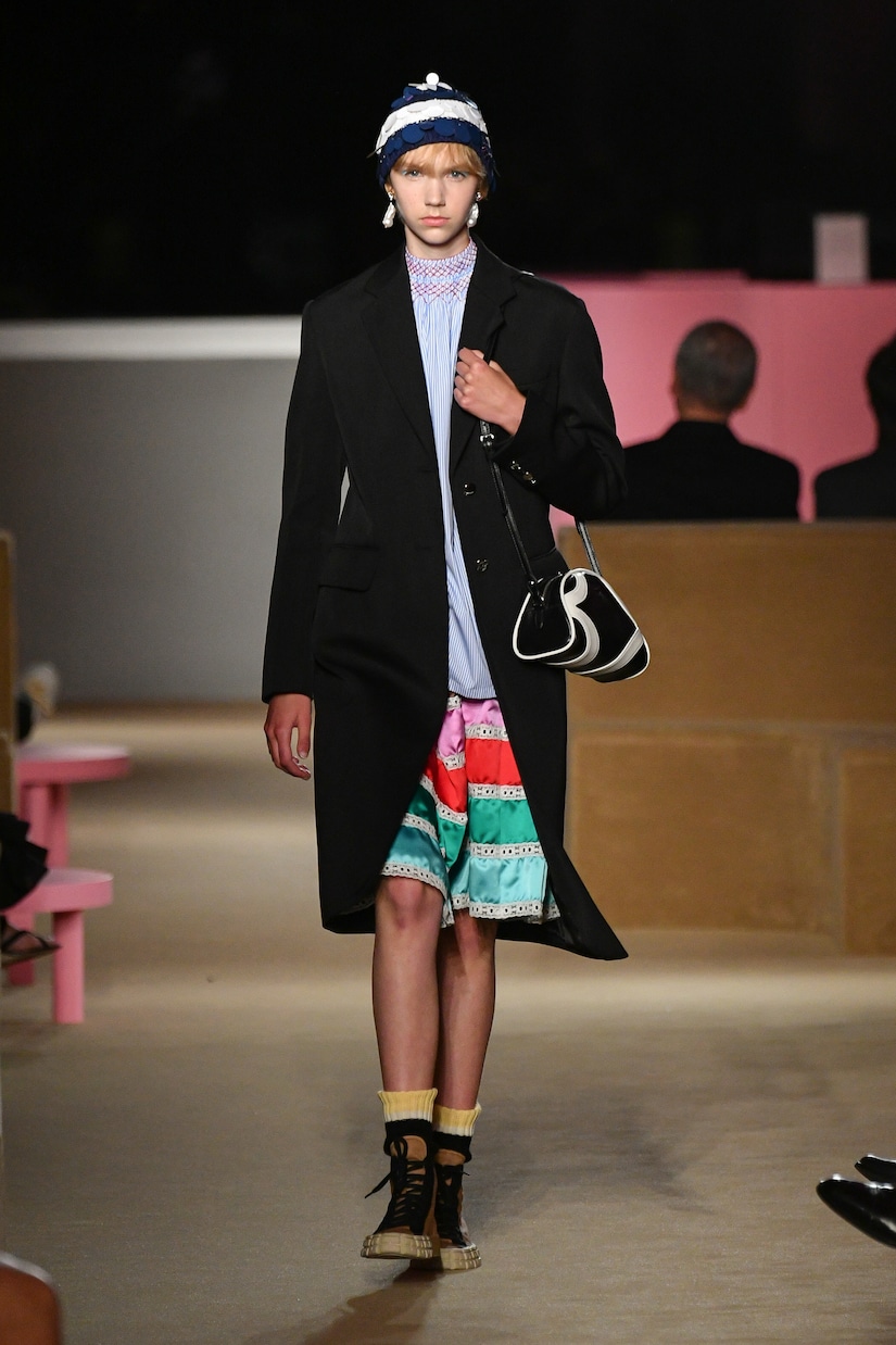 Double-breasted gabardine wool coat | Prada