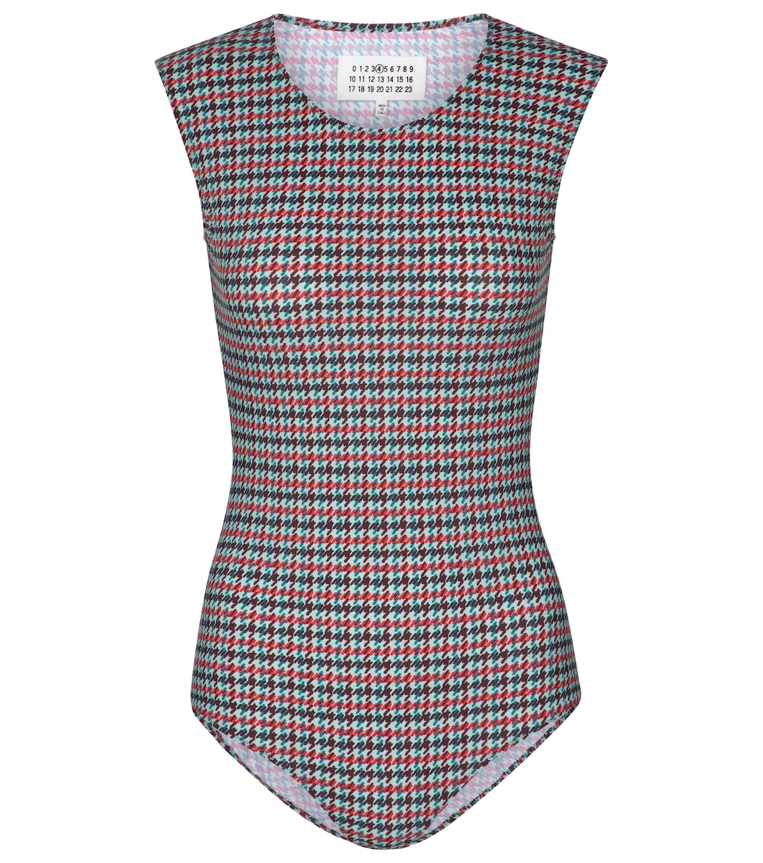 Houndstooth stretch-jersey bodysuit | Maison Margiela
