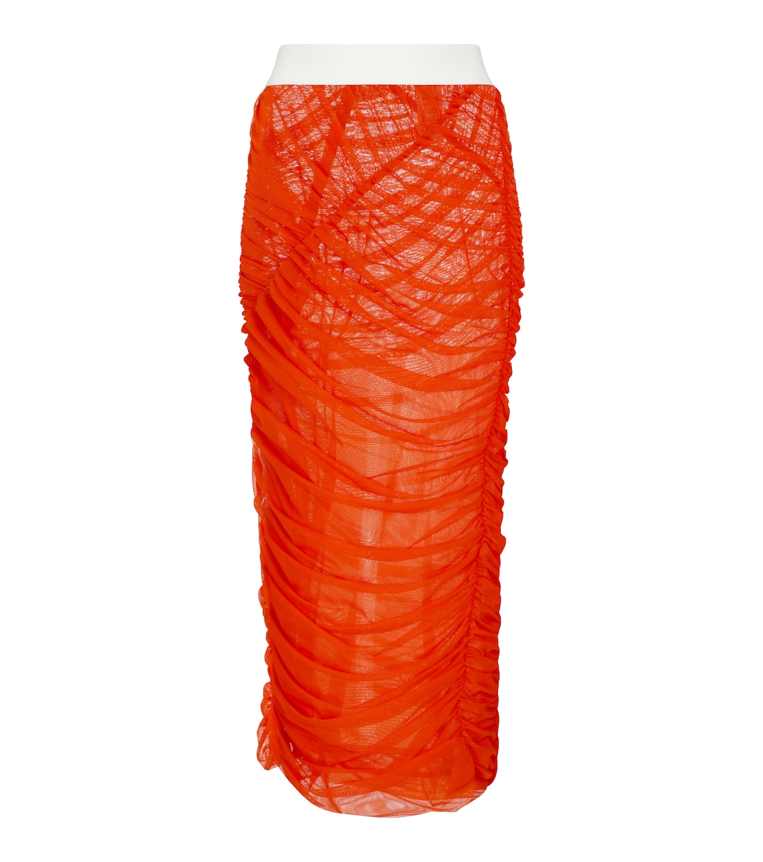 Ruched mesh midi skirt | Dries Van Noten