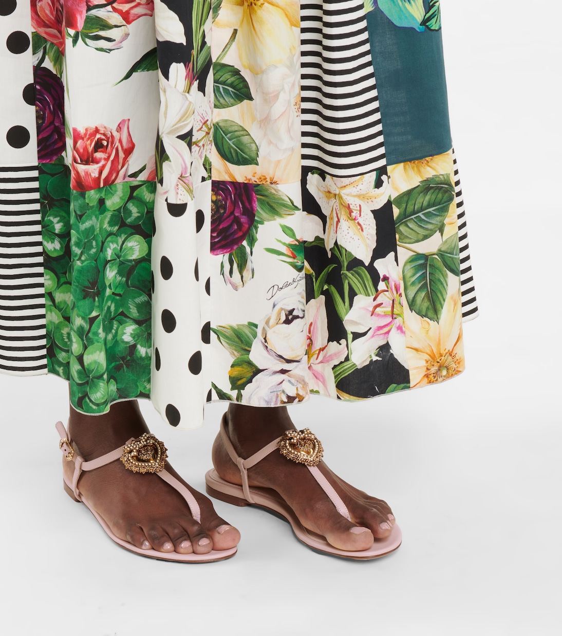 Sandali infradito Devotion in pelle | Dolce&Gabbana