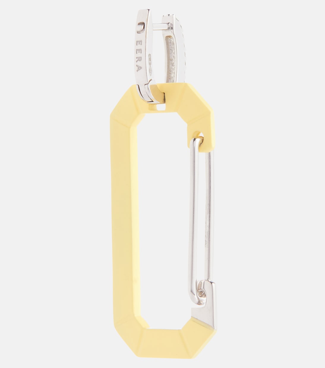 Chiara Big 18kt gold single earring with diamonds | Eéra