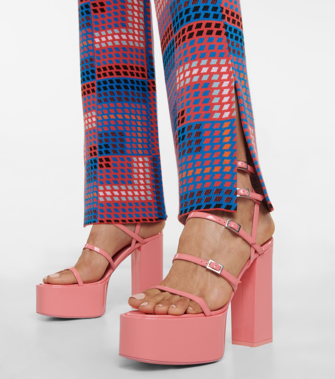 High-rise flared jacquard pants | Rabanne