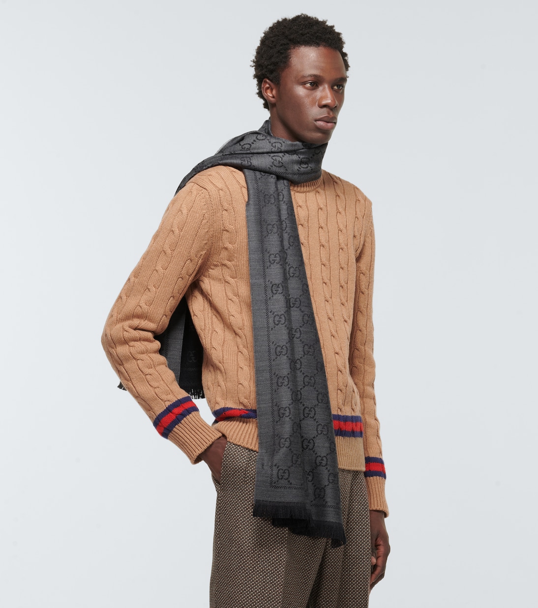 GG wool jacquard scarf | Gucci