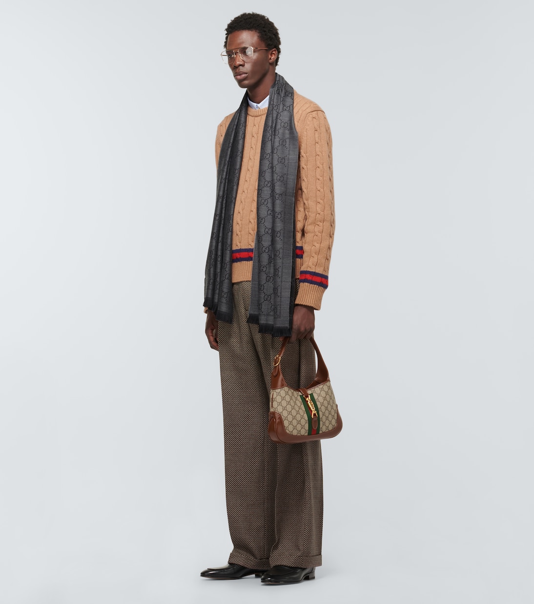 GG wool jacquard scarf | Gucci