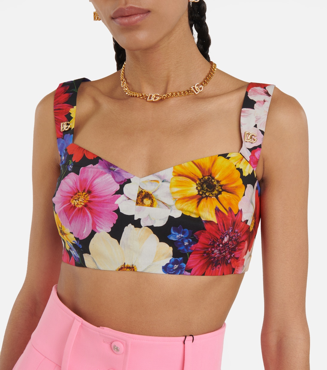 Cropped-Top aus Baumwollpopeline | Dolce&Gabbana