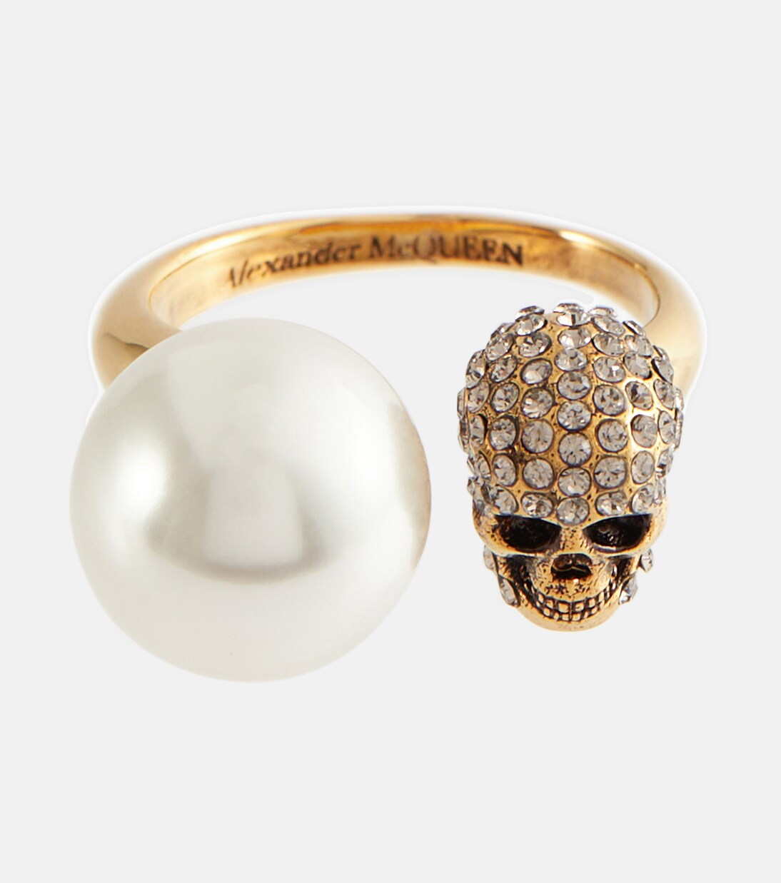Verzierter Ring in Gold Alexander Mc Queen Mytheresa