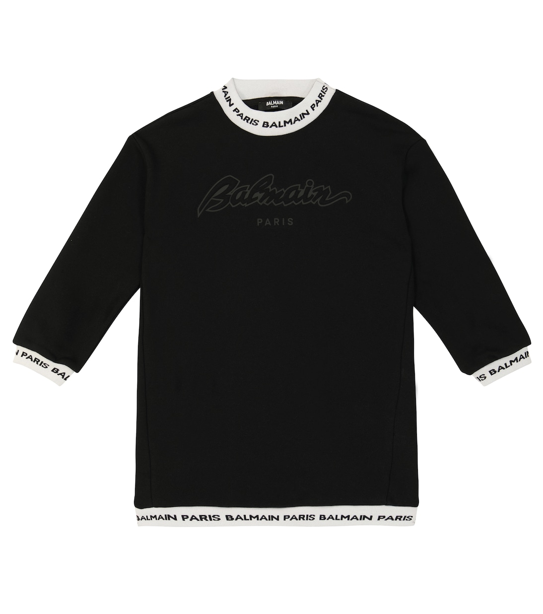 Felpa in cotone con logo | Balmain Kids