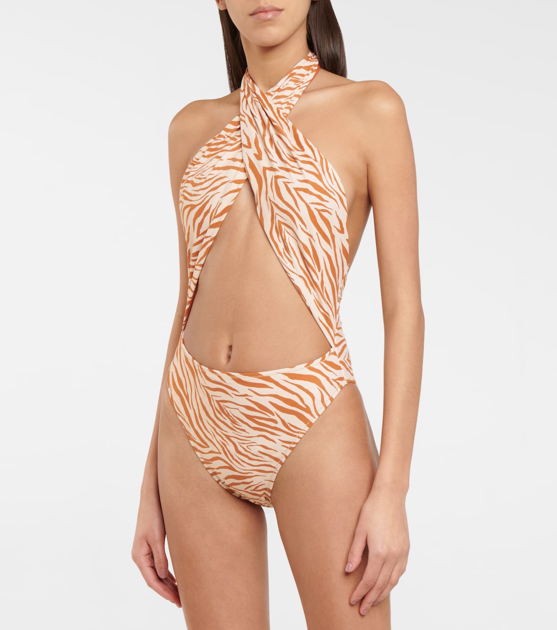 Italian Stallion zebra-print swimsuit | Reina Olga