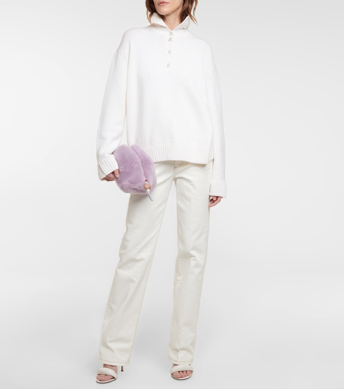 Puffy Pouch Small shearling shoulder bag | Loro Piana