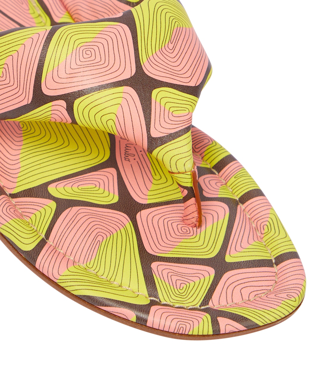 Sandali infradito in pelle con stampa | Pucci