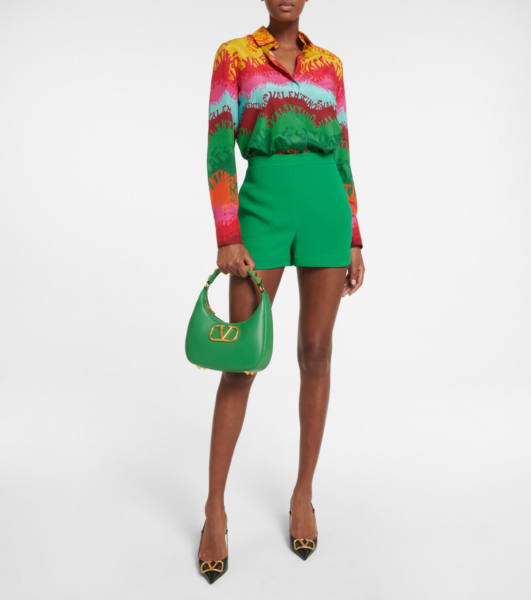 Shorts in Cady Couture a vita alta | Valentino