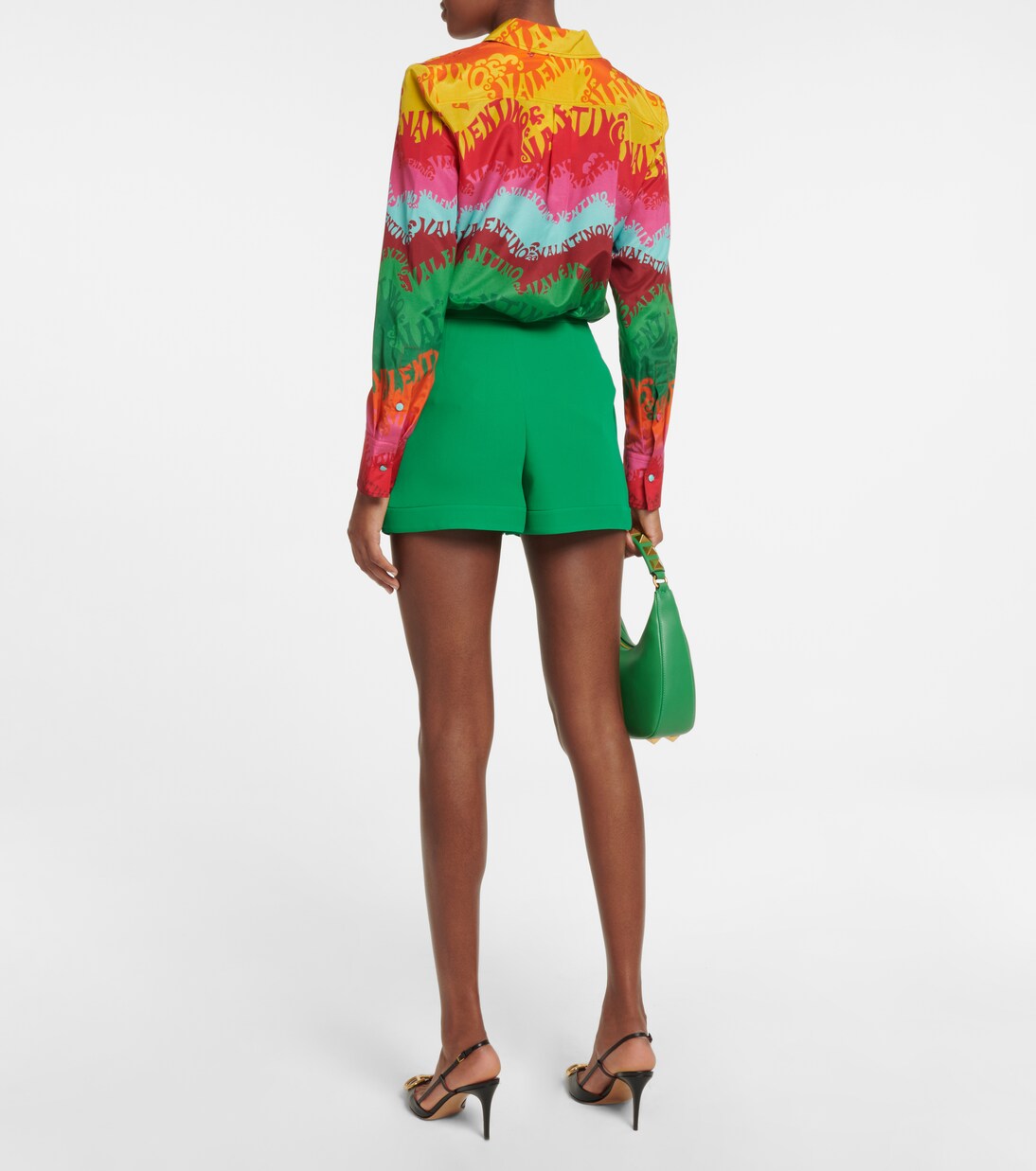 Shorts in Cady Couture a vita alta | Valentino