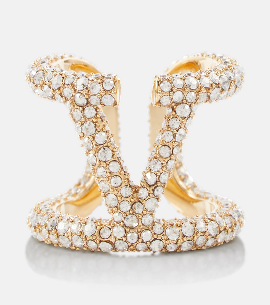 Anillo VLogo Signature con cristales Swarovski | Valentino
