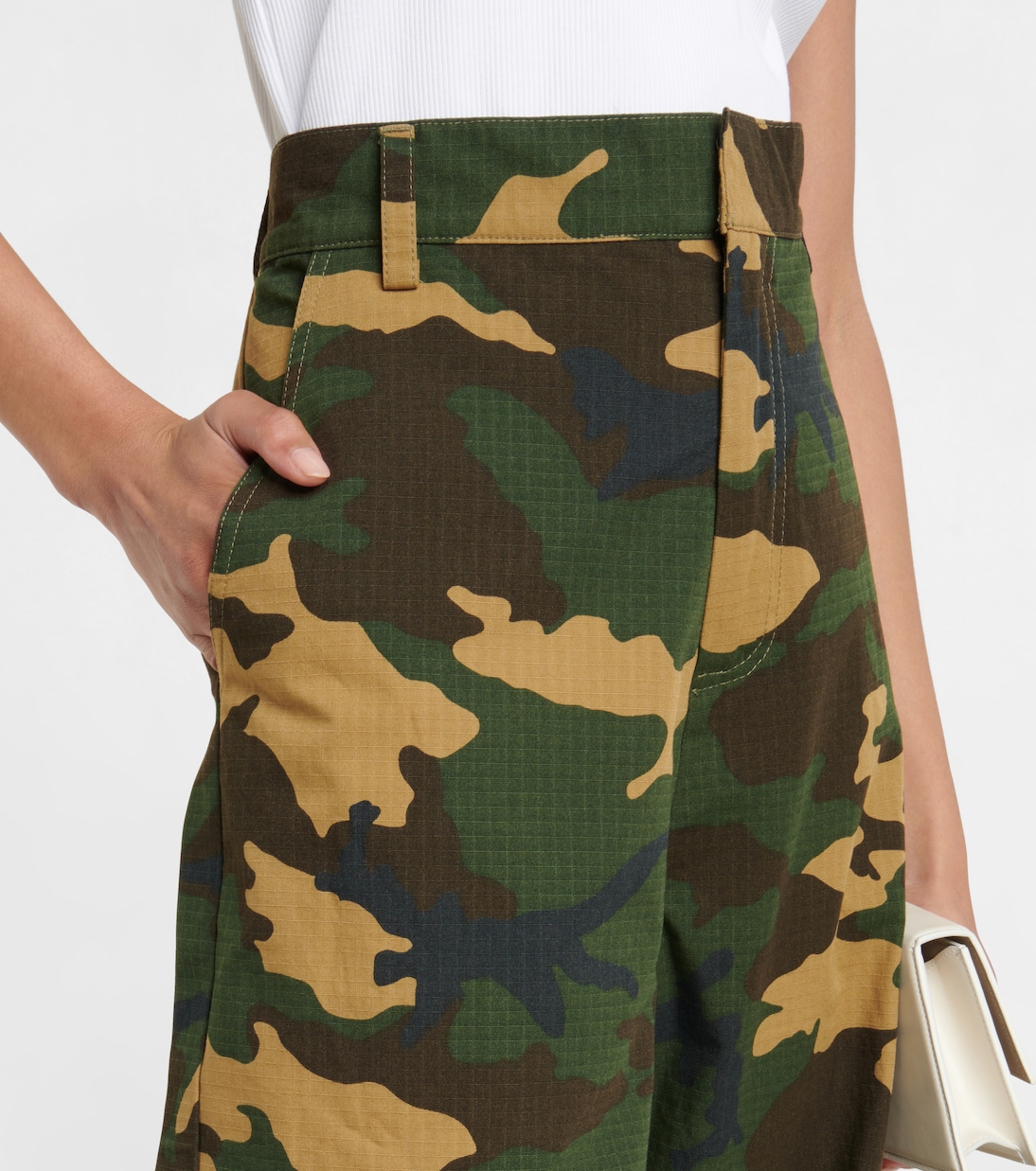 Pantalon cargo ample imprimé en coton mélangé | Amiri