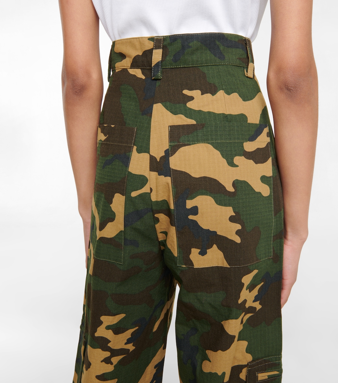 Pantalon cargo ample imprimé en coton mélangé | Amiri