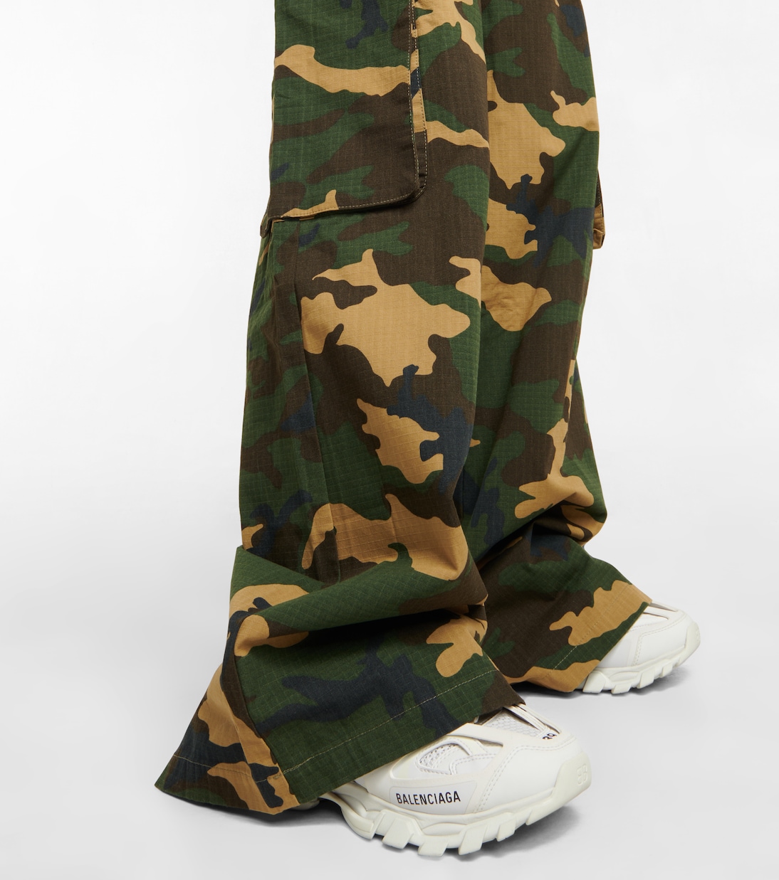 Pantalon cargo ample imprimé en coton mélangé | Amiri