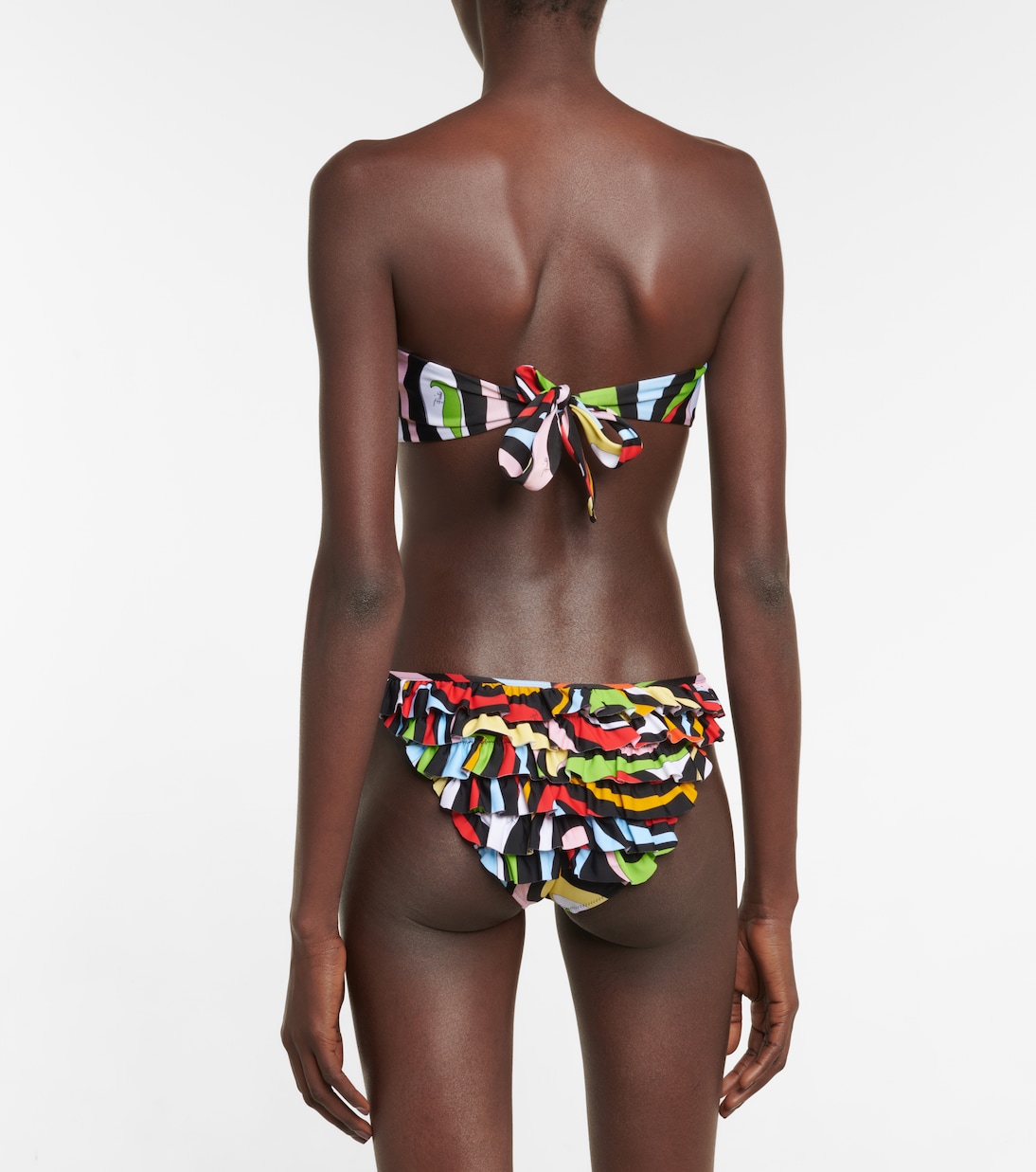 Top de bikini bandeau con volantes | Pucci