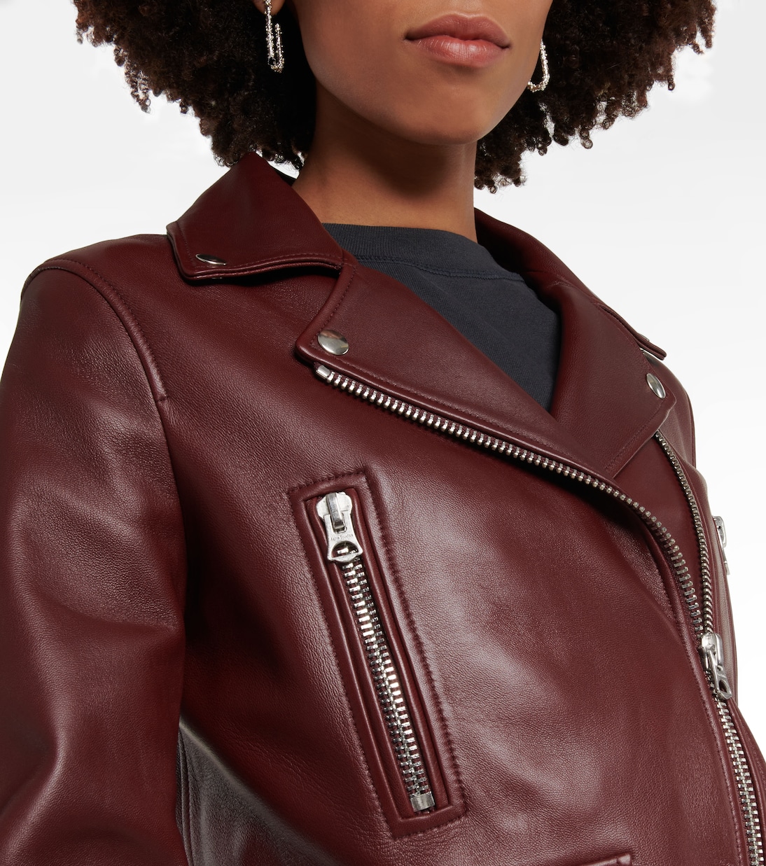 Leather biker jacket | Acne Studios