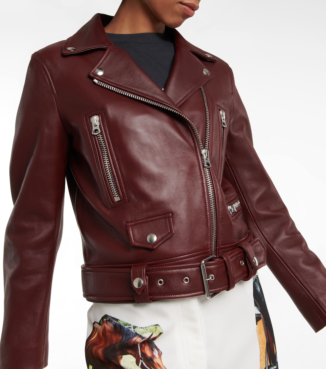 Leather biker jacket | Acne Studios