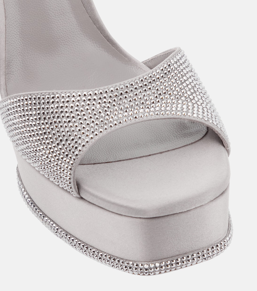 Embellished satin platform sandals | Rene Caovilla