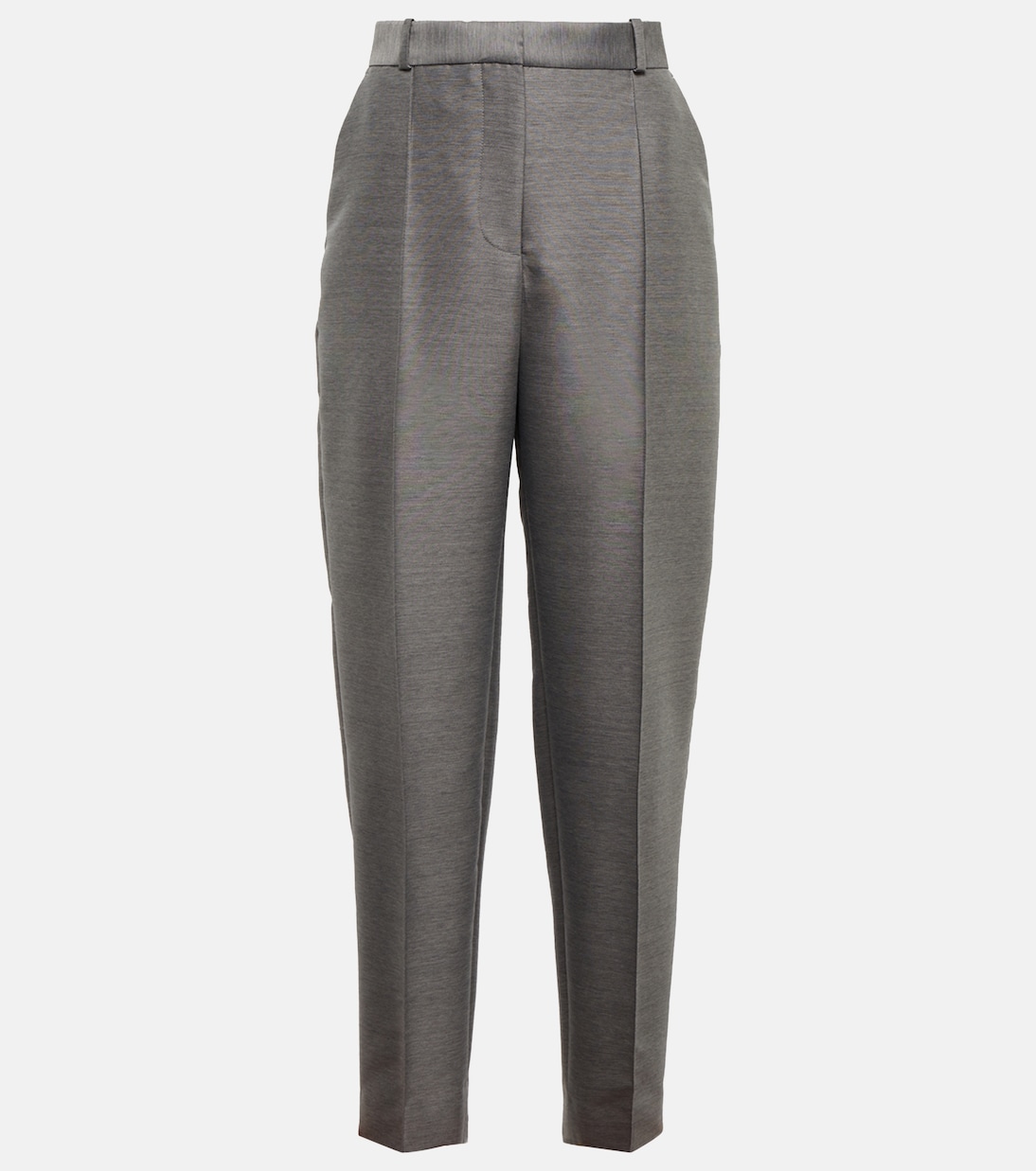 Mid-rise straight cotton and wool-blend pants | Toteme