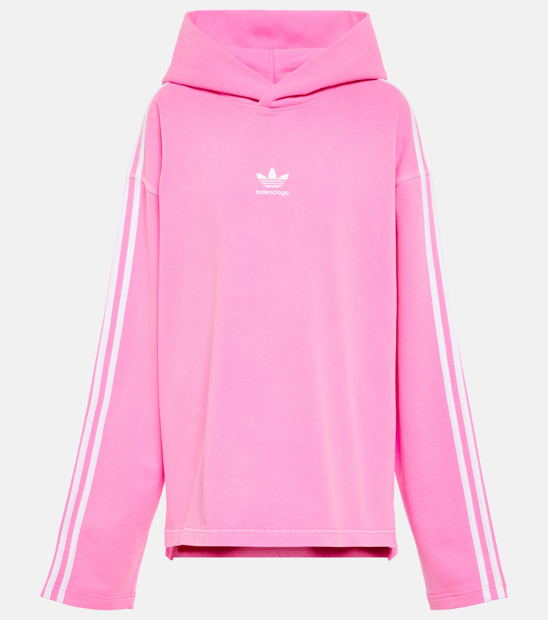 x Adidas logo cotton hoodie | Balenciaga