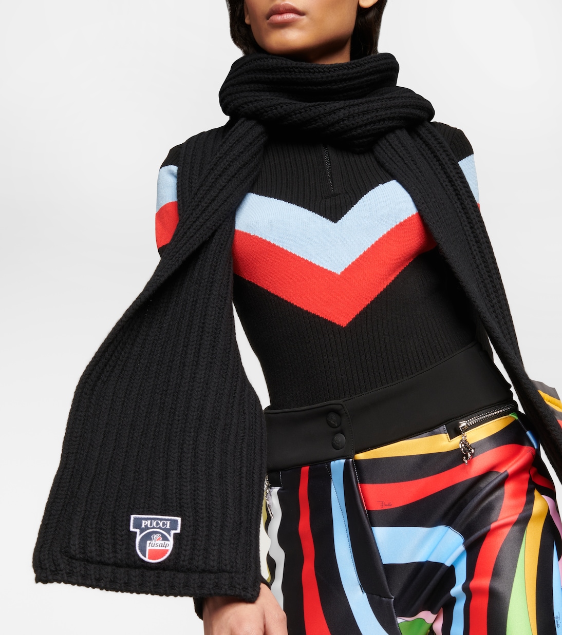 x Fulsap bufanda de lana acanalada | Pucci