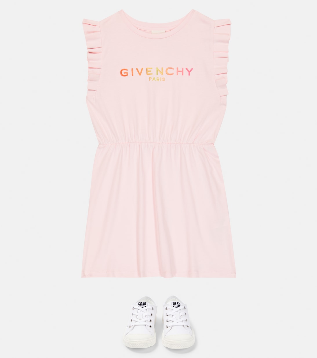 Abito in cotone con volant | Givenchy Kids
