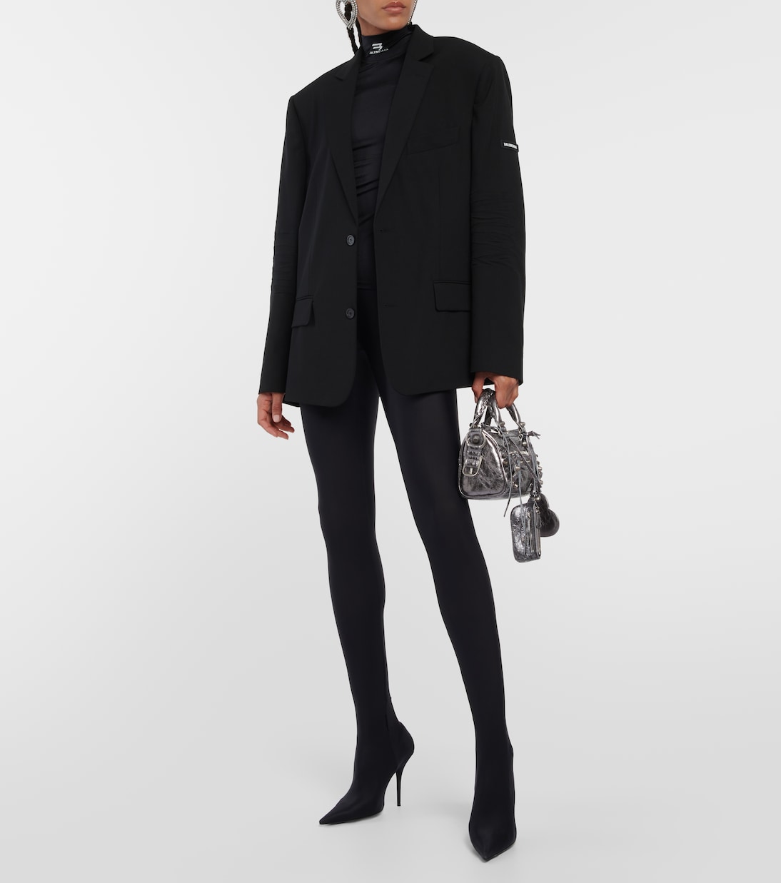 Elegante Chaquetón de Lana Balenciaga para Jóvenes Modernos