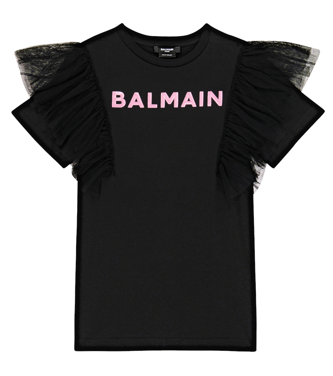 Kleid aus Baumwoll-Jersey | Balmain Kids