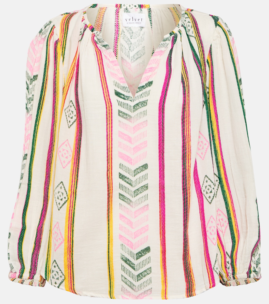 Top Beth en jacquard de coton | Velvet