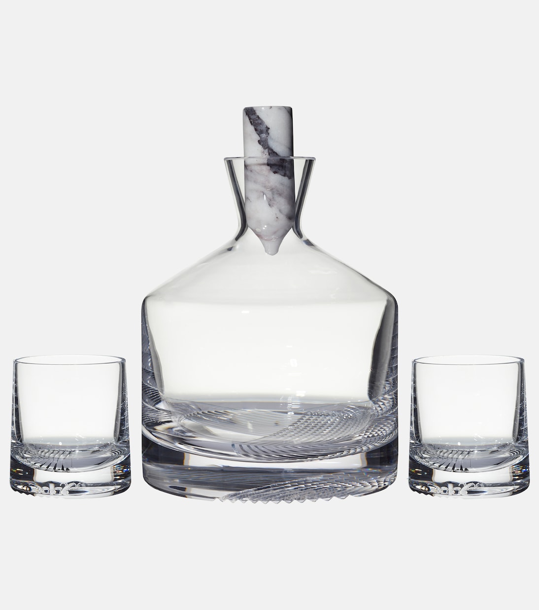 Alba whiskey decanter and glass set | Nude