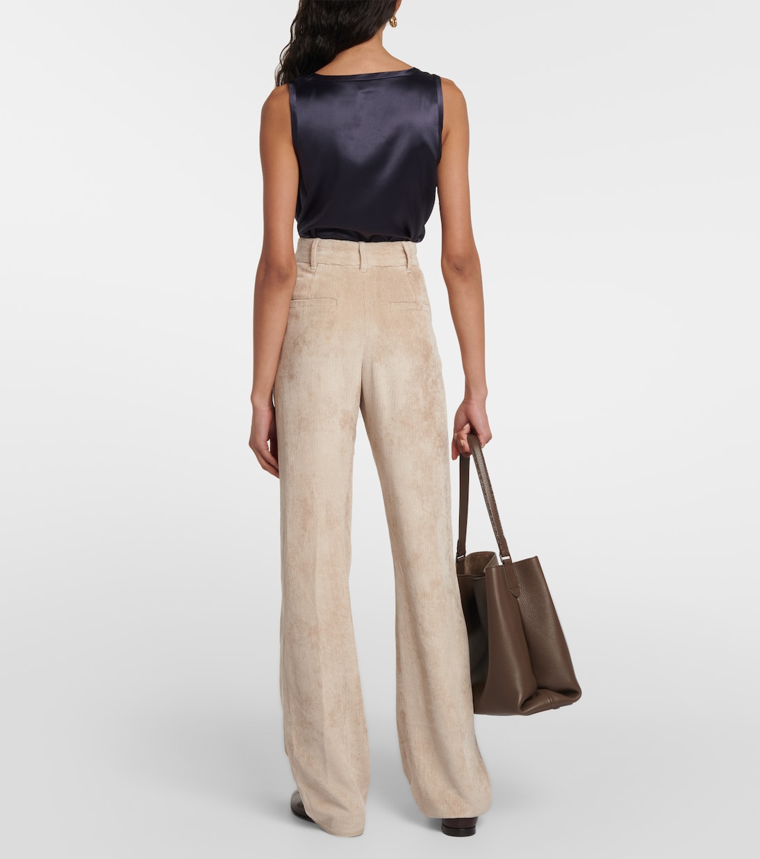 High-rise wide-leg corduroy pants | Brunello Cucinelli