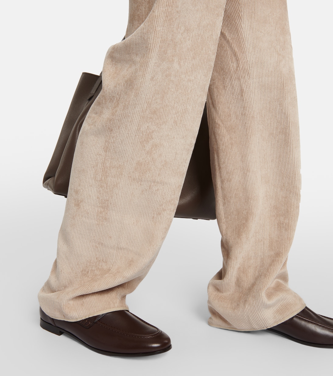 High-rise wide-leg corduroy pants | Brunello Cucinelli