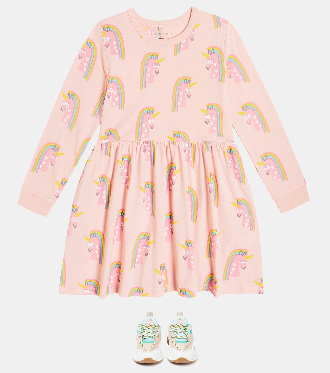 Abito in jersey di cotone con stampa | Stella McCartney Kids