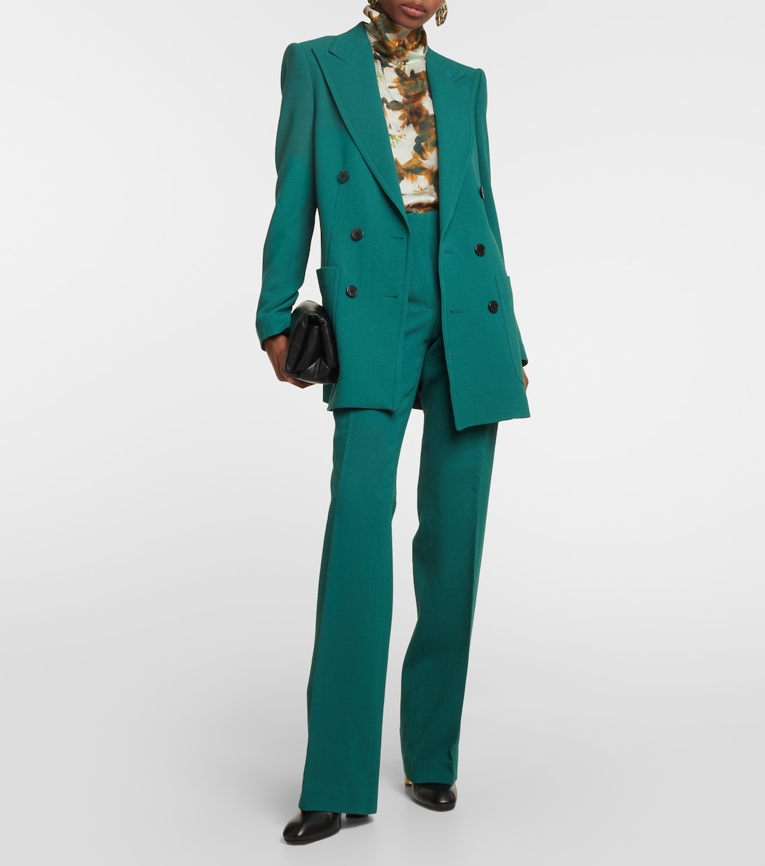 Pantaloni regular a vita alta in lana | Dries Van Noten