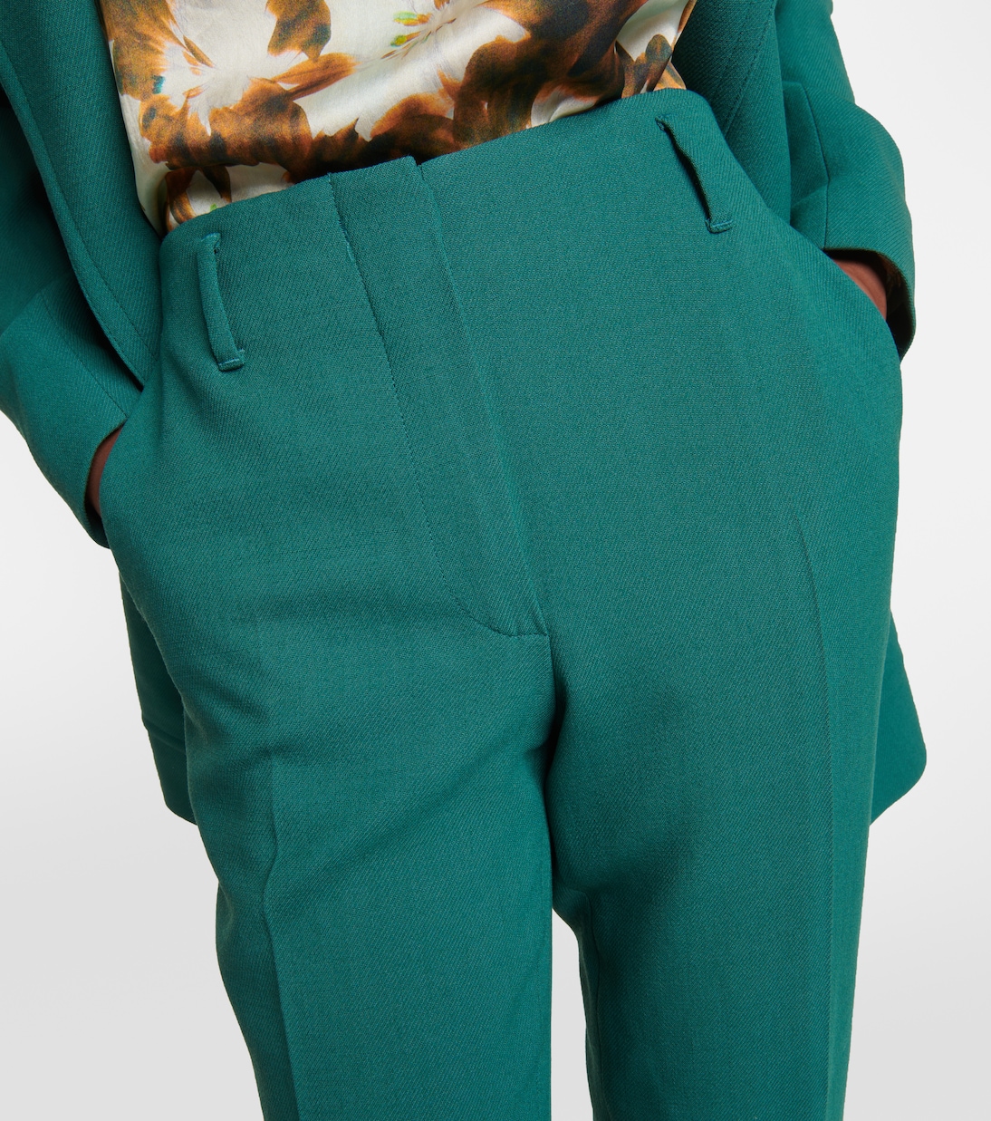 Pantaloni regular a vita alta in lana | Dries Van Noten